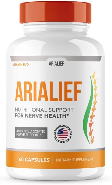 Arialief Sciatica Nerve Support, Arialeaf Advanced Nerve Health, Arialeaf Prime Palm Sciatica, Aria Leaf Primepalm Aria Lief, Aria Lief Nerve Relief Supplement Sciatic Nerve Soothing (60 Kapseln)