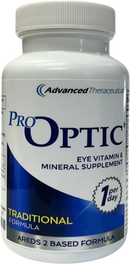Pro-Optic Traditionelle Formel Augenergänzung - AREDS 2 basierte Vision Unterstützung für Erwachsene 50+ - 30 Kapseln, 1-Monats-Versorgung - Lutein 10mg, Zeaxanthin 2mg