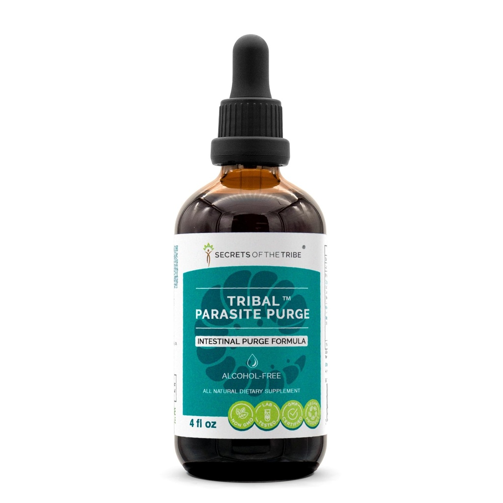 Secrets of the Tribe Tribal Parasite Alcohol-Free Extract, hochkarätige Kräutertropfen, Tinktur aus Cranberry, Knoblauch, Black Walnut, OSHA, Wormwood, Kürbis. Darmspülung Formel 4 oz