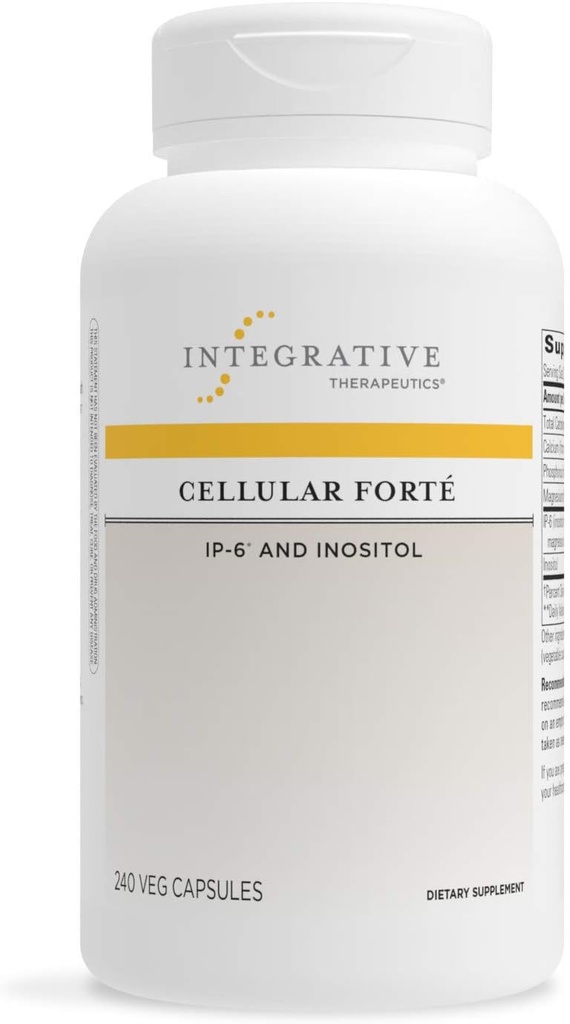 Thérapeutique intégrative Forte cellulaire - Supplément de soutien immunitaire avec IP-6 et Inositol* - Sans gluten - Sans lait - Vegan - 240 capsules