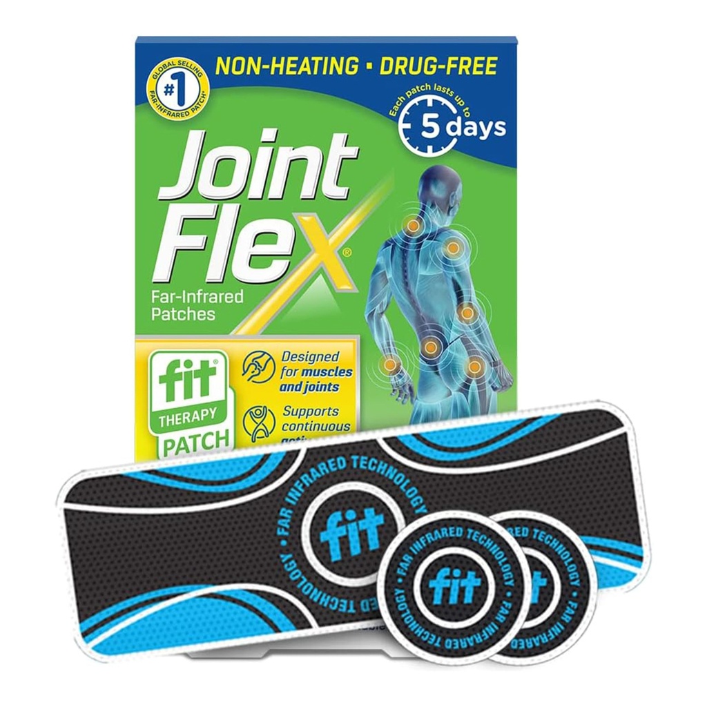 JointFlex FIT Therapie Far Infrared Patch Trial Pack, unterstützt kontinuierliche aktive Mobilität für Muskeln und Gelenke, bis zu 5 Tage/Patch, Wasserbeständig, nicht-Heating, Drug-Free-3-ct, 1 Rechteck/2 Runde