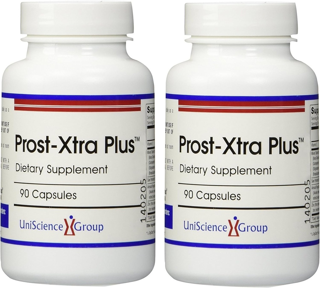 Prost-Xtra Plus (2 Flasche Kit) mit Rye Grass, 300mg Pflanze Sterols, Saw Palmetto, Zink, Vitamin E 90 Kapseln