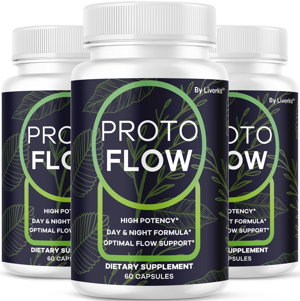 LIVORKA (3 Pack) Proto Flow - Proto Flow Support, ProtoFlow, ProtoFlow Bewertungen, ProtoFlow Formula, Proto Flow Male Capsules, Proto Flow Supplement für Herren, Proto Flow Pills, 180 Kapseln für 3 Monate