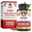Ancienne Bliss Berberine HCL 1200mg avec Ceylan Cinnamon, Bitter Melon et Extrait de Thé Vert - 120 Capsules