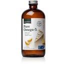Natürliche Kraft reine Omega 3 - Flüssiges Fischöl - Delicious Lemon Cake Flavor - Mercury Free, Wild Caught, Lab Tested - 1,326 mg Triglycerid EPA, DHA, & DPA - 16 Oz Glasflasche