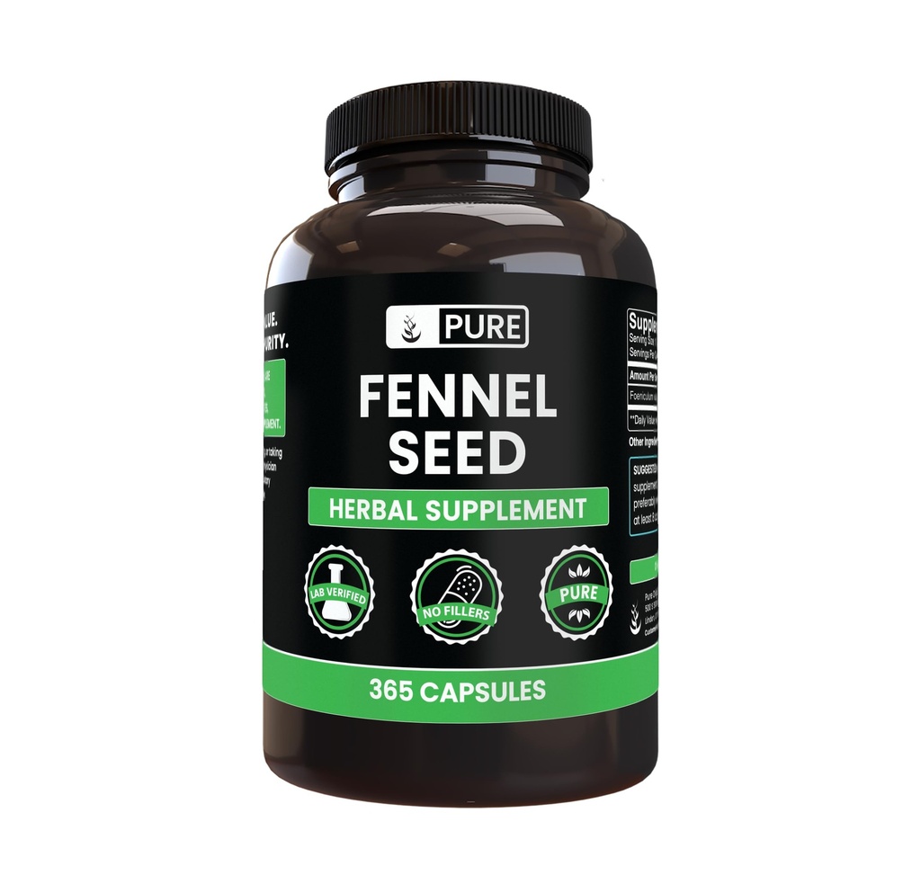 PURE ORIGINAL INGREDIENTS Fenchel Seed (365 Kapseln), Kein Magnesium oder Reisfüller, Immer rein, Lab Verifiziert