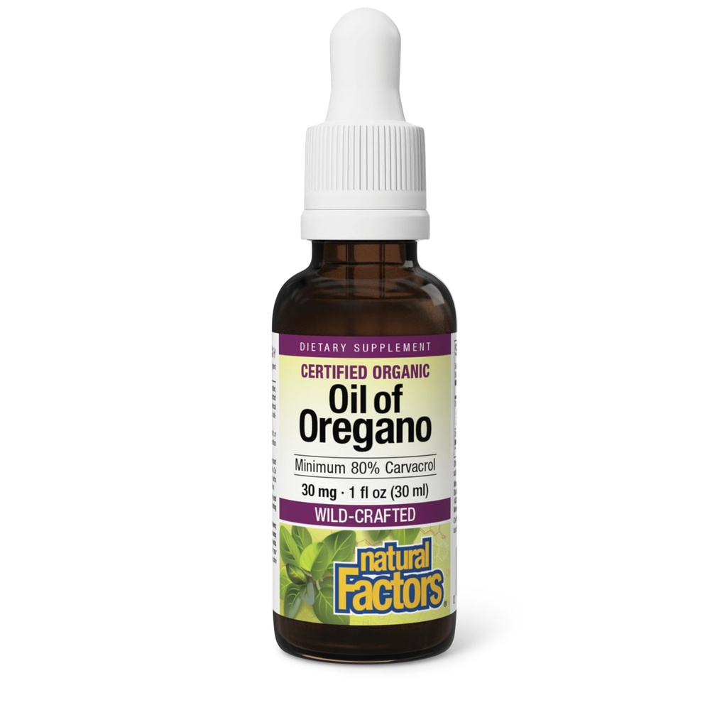 Huile de Facteurs Naturels d'Origan - Supplément de Support Antioxydant Liquide pour Support Immune - Supplément Santé Easy Swallow avec Formule Sans GMO et Sans Gluten - 1 fl oz