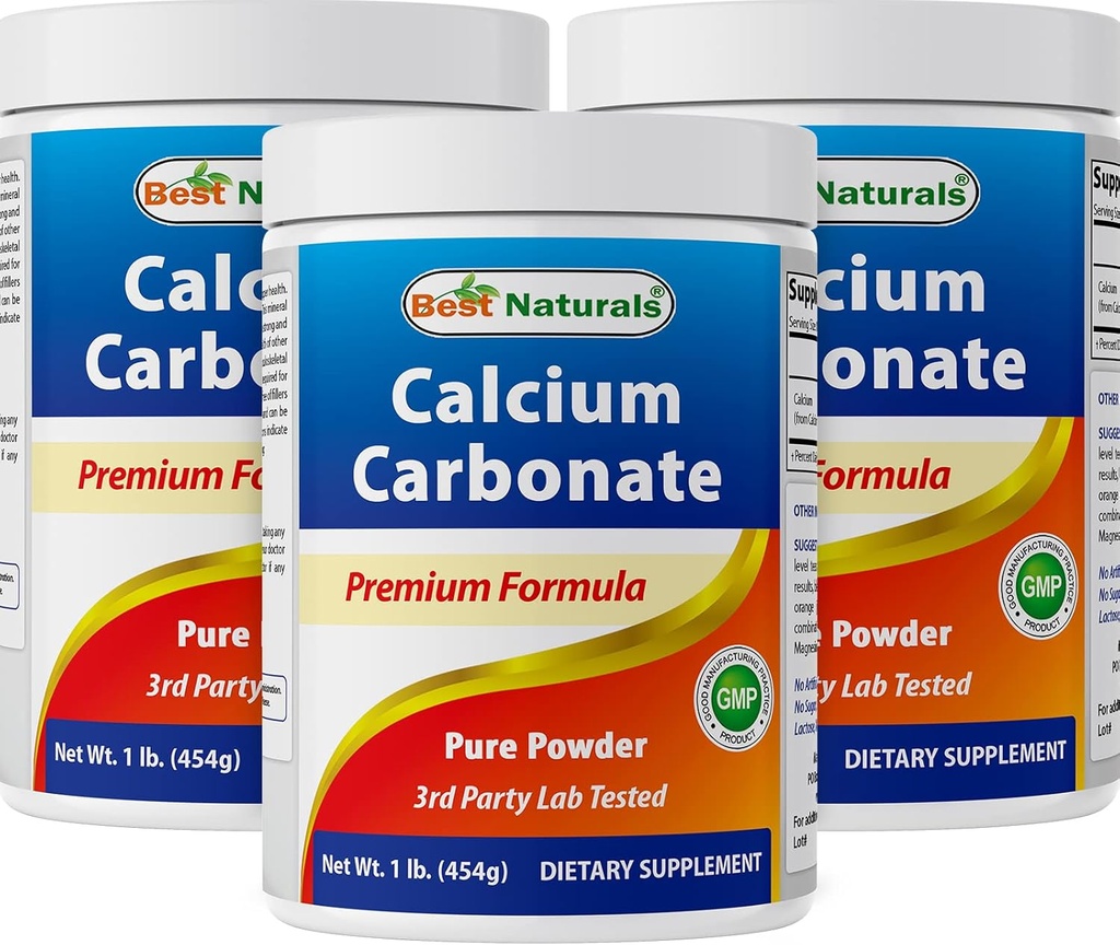 Best Naturals Calciumcarbonatpulver 1 Pfund - Lebensmittelklasse (16 OZ (Pack von 3))
