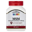 21ème siècle MSM, 1 000 mg, 90 comprimés