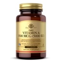 Solgare Vitamine sèche A 1500 mcg (5000 UI), 100 comprimés - Supporte les yeux sains, la peau et le système immunitaire - non-OGM, végétalien, sans gluten, sans lait, sans casher - 100 portions