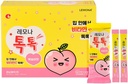 TOKTOK LEMONA, Vitamine C pour enfants 50mg, Saveur de pêche, Facile à prendre pour la santé globale et l'énergie quotidienne - 100 Stick Packs(2g)