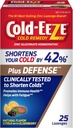 Cold-Eeze Plus Defense Natural Citrus mit Elderberry Zink Lozenges, Homeopathic Cold Remedy, verkürzt Common Cold Symptoms, fördert Immungesundheit mit Sambucus Nigra, Echinacea und Rose HIPS, 25 Ct