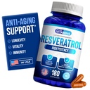 Nous aimons les vitamines Resveratrol 1000mg par portion - 180 Capsules de Véggie Facile à avaler - Supplément naturel de Resveratrol 1000mg - Supplément antioxydant aide à soutenir le système anti-âge et immunitaire