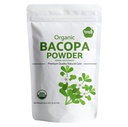 Iyasa Holistics Poudre biologique de Bacopa (Brahmi Leaf), certifié biologique Ayurveda Superfood, tonique des cheveux et du cerveau, poche refermable de 8 oz