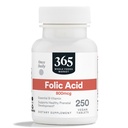 365 par marché des aliments entiers, acide folique 800mcg, végétalien, 250 comprimés
