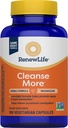 Renew Life Detox Cleanse More, Reduces Bloating and Restores Regularity, Overnight Constipation Relief, Soy, Dairy and gluten-free, 100 Capsules