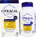 Citracal Calcium à libération lente 1200 + supplément D3 Caplets enduits - 80 ct, boîte de 3