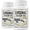 Calcium liposomique AKG Supplément 1500 MG (acide alpha-kétoglutarique), haute absorption, plus efficace que AAKG, Ca AKG pour la longévité, la défense de l'âge, l'énergie cellulaire, la fonction métabolique, 120 Softgels