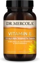 Dr Mercola Vitamine E, 90 portions (90 capsules), 134 mg par gélule, supplément alimentaire, soutient une peau saine, non-OGM