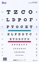Snellen Chart with Red Green Lines 10 Feet 9 X 14 in.