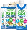 Orgain Organic Kids Protein Nutritional Shake, Vanille - 8g Protein, 22 Vitamine & Mineralstoffe, Früchte & Gemüse, Glutenfrei, Sojafrei, Non-GMO, 8.25 Fl Oz (Pack von 4)