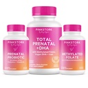 Pink Stork Total du folate prénatal, probiotique et méthyle – Grossesse Wellness Bundle