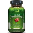 Irwin Naturals Énergie sans caféine triple-boost - Lasting, Jitter-Free Focus - Cerveau Boosting Nootropic - 75 Softgels liquides