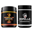 Gorilla Mind Pre Workout (Orange Rush) + Creatine (100 Serv.) - Stack complet pour améliorer la force, la puissance et la taille des muscles