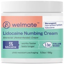 WELME 5% Crème de soulagement de l'hémorroïde lidocaïne, crème anorectale de force maximale, 5,5 oz