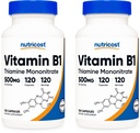 Nutricost Vitamine B1 (Thiamine) 500mg, 120 Capsules (2 bouteilles)