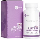 Lutéine 20mg avec Zeaxanthin 4mg et Extrait de Bilberry 100mg, vitamine, soutient la vision et la santé maculaire, LUTEMAX 2020, non OGM, végétalien, sans gluten - 60 portions