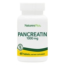 NaturesPlus Pancreatin - 1000 mg, 60 Tablets - Natural Digestive Enzyme Supplement for Gastrointestinal Support - Contains Amylase, Protease & Lipase - Gluten Free - 60 Servings