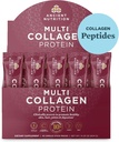 Ancient Nutrition Collagène Peptides Poudre, Protéines Multi Collagène, Femmes & Hommes, Vitamine C, Probiotiques, Collagène Hydrolysé, Supporte la peau, les articulations, Santé Gut, Non aromatisé, 40 Stick Packs