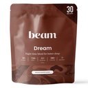 Beam Dream Sleep Powder – Aide au sommeil pour les adultes avec Melatonine, Magnésium, L-Theanine, Reishi Champignon & Supplément de sommeil apigénien, Sleepy Cocoa Drinktime Mix, Brownie Batter Flavor, 30 portions