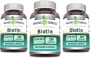 Amazing Formulas Biotin 10000 mcg Veggie Capsules | Vitamin B7 Supplement | Non-GMO | Gluten Free | Made in USA (200 Count | 3 Pack)