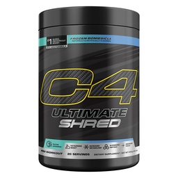 Cellucor C4 Ultimate Shred pré-entraînement poudre, supplément de métabolisme avec Cayenne Extract+300mg Caféine+TeaCrine+Dynamine - Bombes congelées, 20 portions
