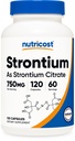 Nutricost Strontium Kapseln 750mg, 120 Kapseln - Vegetarisch, Non-GMO, Glutenfrei