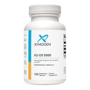 XYMOGEN K2-D3 5000 - Vitamine D3 K2 - Biodisponible Vitamine D 5000 UI (Cholecalciferol) avec MK-7 - Coeur, Artériel, Santé des os + Supplément de soutien immunitaire (120 capsules)