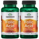 Acide folique de Swanson 800 mcg (1Vitamine 335 mcg Dfe Folate) 250 Capsules (2 Pack)