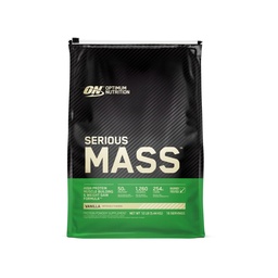 Optimum Nutrition Serious Mass Weight Gainer Protein Powder, Vitamine C et Zinc pour le soutien immunitaire, Vanille, 12 Pound (Packaging May Vary)