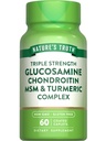 Nature's Truth Glucosamine Chondroitin MSM Complex | 60 Caplets | mit Turmeric | Triple Strength Formula | Non-GMO und glutenfreie Ergänzung