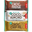 Gut! Snacks Keto Variety Pack Protein Bar, Vegan, Soja & Glutenfrei, Low Sugar Meal Ersatz, 10g High Protein, Natural Healthy Snack, Für Sportler & Active Lifestyles, 3g Net Carbs,12 Bars