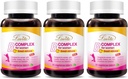 Complexe Lovita à forte teneur en vitamine B pour les femmes, libération à temps, toutes les vitamines B avec fer, vitamine C, canneberge, écorce de pin, thé vert pour l'énergie, 30 comprimés végétariens (paquet de 3)