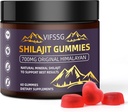 Shilajit Gummie, Sugar-Free Gummies, 500 Mg Shilajit Pure Himalayan Organic, Shilajit Supplement, Shilajit Resin, Gold Grade Nature Shilajit mit 4 in-1 Complex for Energy Support, 60 Gummies