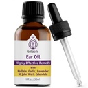 Huiles d'oreilles naturelles de Teliaoils Huile essentielle à l'ail et Mullein - huile d'oreille à base de plantes Remède pour l'enlèvement facile de la cire d'oreille, le confort et le soulagement de l'anneau - Natural Apaisant, Properties de nettoyage profond - 1 oz.