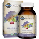 Jardin de la vie Organiques Femmes Multivitamine prénatale avec vitamine D3, B6, B12, C & Fer, Folate pour l'énergie et le développement foetal sain – Organique, non-OGM, sans gluten, végétalien, 60 jours d'approvisionnement