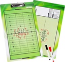 BETTERLINE Football Coaching Board Double-Sided Dry-Erase Clipboard for American Football Coaches - Comes with 2 Erasable Pens