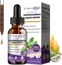 Totaria Liposomal Ashwagandha Liquid Drops, Ultra Strength Ashwa Root Extract Supplement mit Shilajit, Ginseng, Magnesium, Soursop, L-Theanin, 60ml