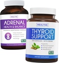 Bundle of Thyroïde Support & Support Adrénal - Complete Balance Bundle Thyroïde Support avec Iodine Améliorez votre énergie et support adrénal & Cortisol Manager (non-OGM) Powerful Adrénal Health Support