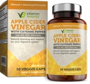 Vitamin Bounty Apfel Apfel Apfelessig Kapseln – ACV mit der Mutter + GLP-1 Unterstützung – Detox, Bloating Relief & Appetite Suppressant – Non-GMO, Vegan, 60 Kapseln